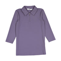 Ava Jeans Deep Mauve Zipper Polo