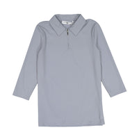 Ava Jeans Powder Zipper Polo