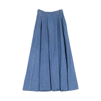 Ava Jeans Flared Denim Maxi Skirt