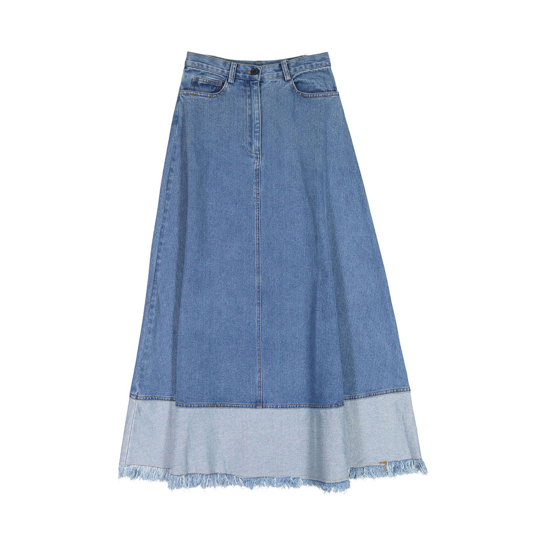 Ava Jeans Denim Two Toned Skirt