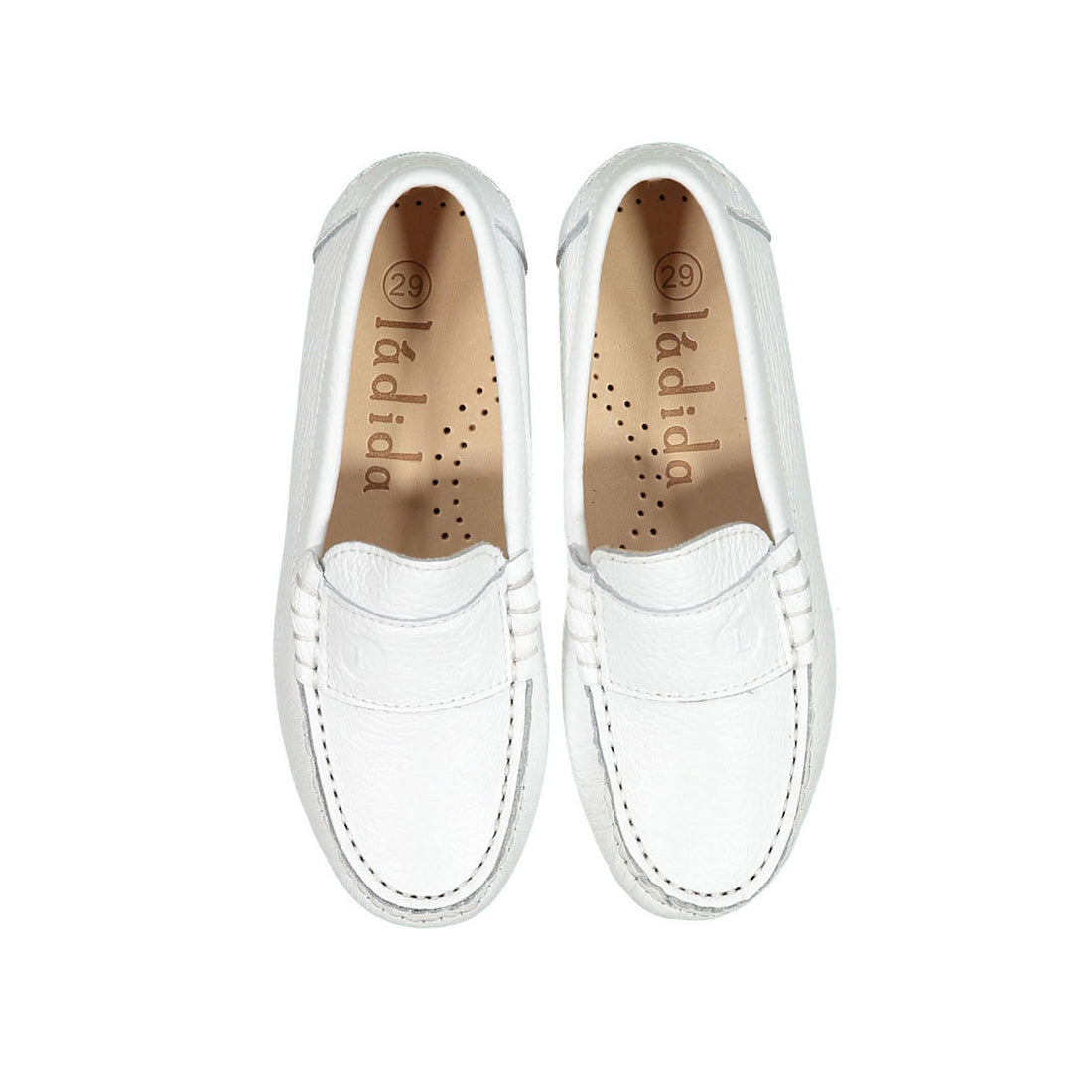 Ladida White Leather Loafer