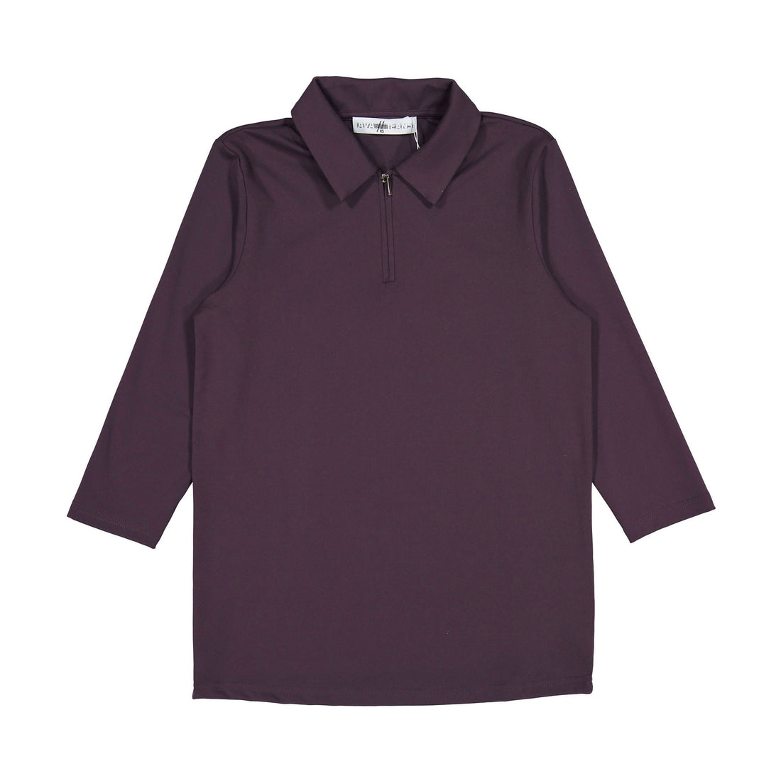 Ava Jeans Plum Zipper Polo