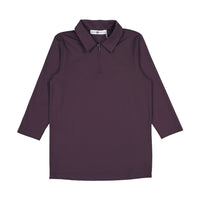 Ava Jeans Plum Zipper Polo