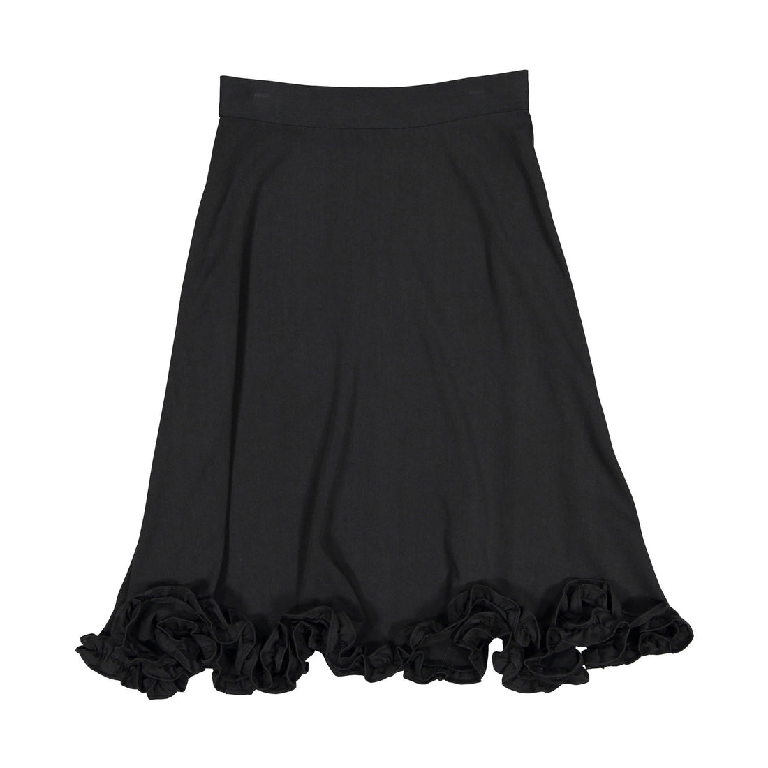 A4 Black Flower Detailed Skirt