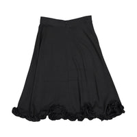 A4 Black Flower Detailed Skirt