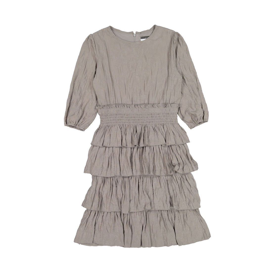 ROWE Taupe Creased Layered Dress