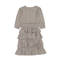 ROWE Taupe Creased Layered Dress