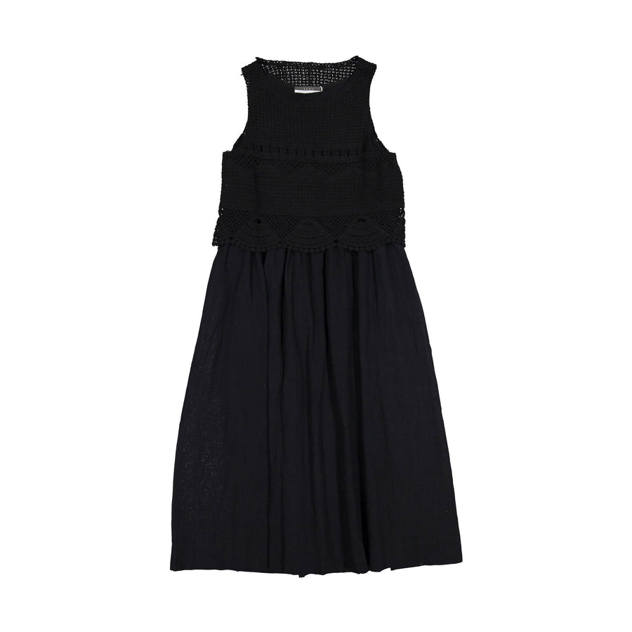 chinese dress ladies ROWE Black Crochet Vest Maxi Dress – Ladida