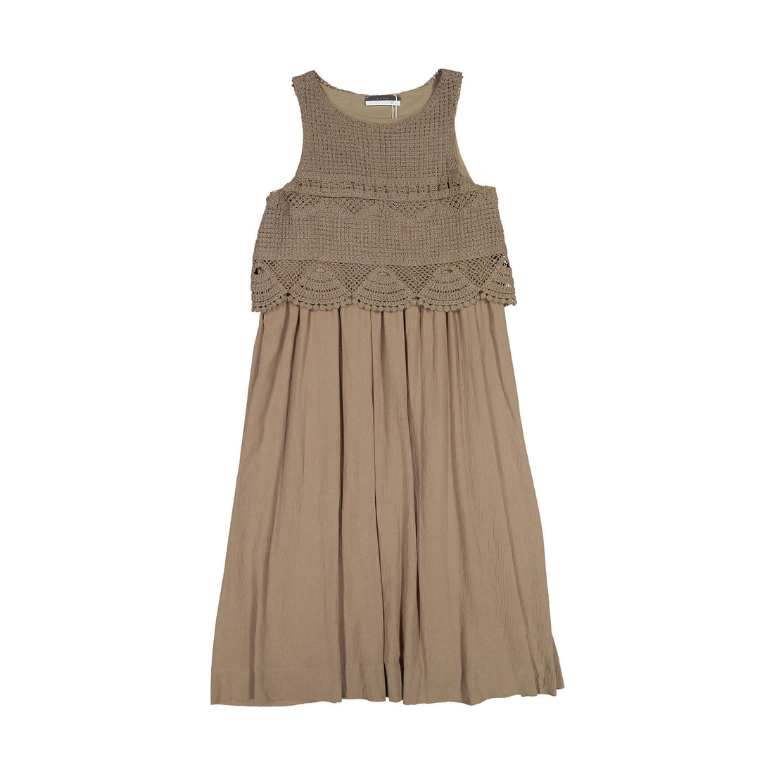 knee length dresses for ladies Longline Vest Mixed Media Dress