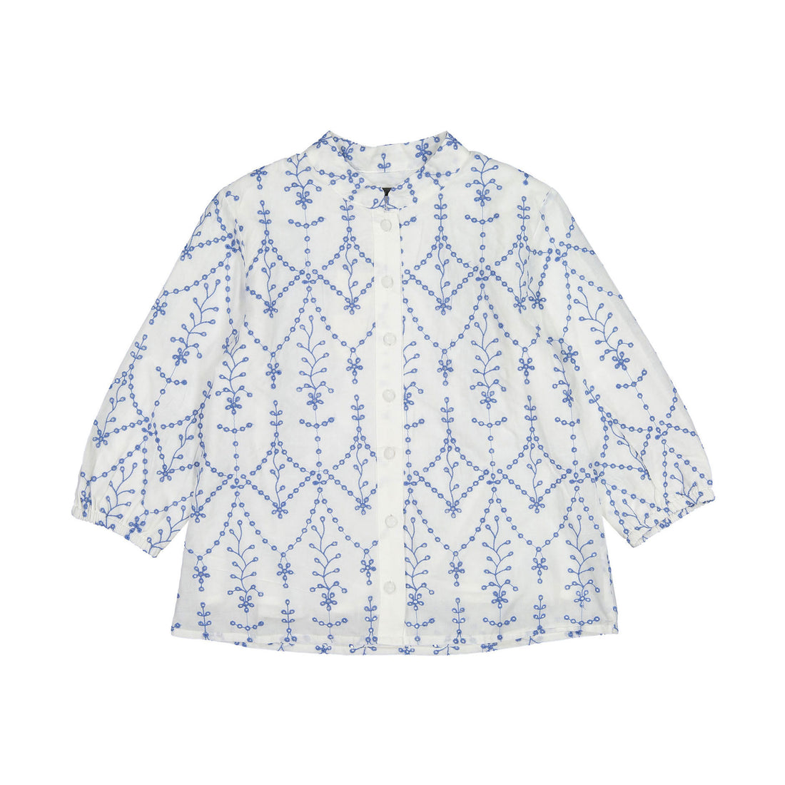 ROWE Blue Eyelet Blouse