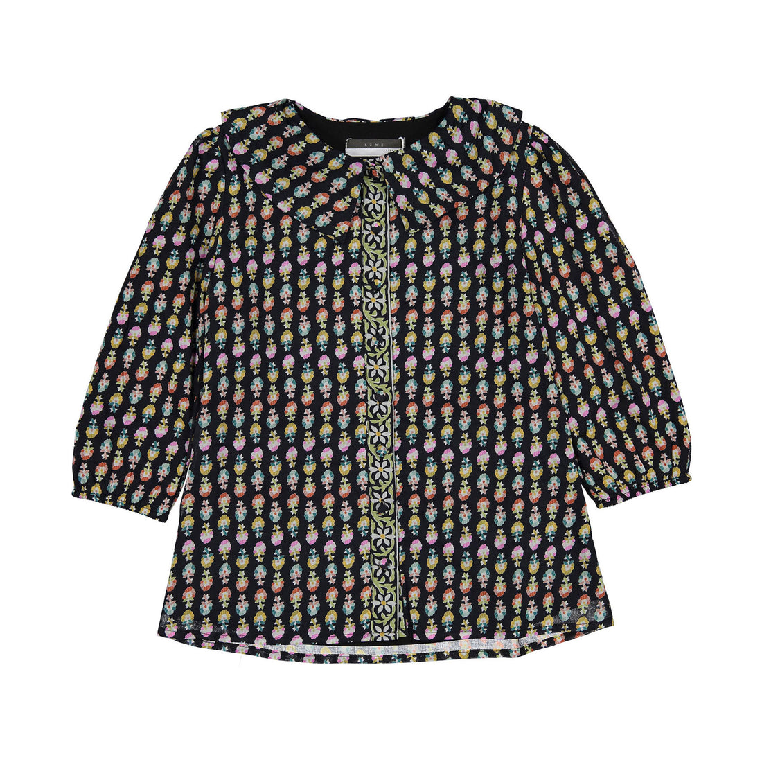ROWE Striped Floral Blouse