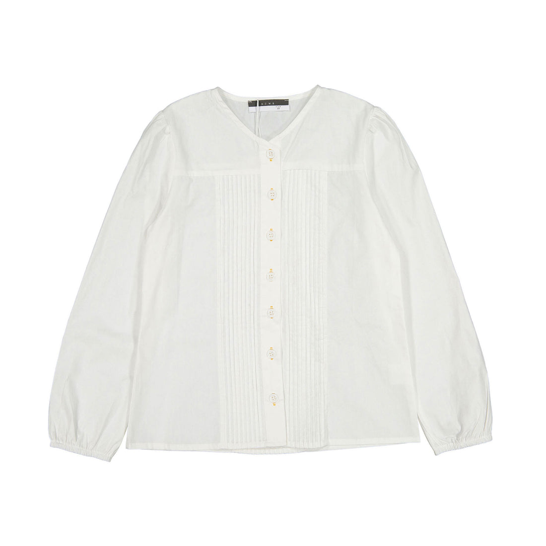 ROWE White Pleated Blouse