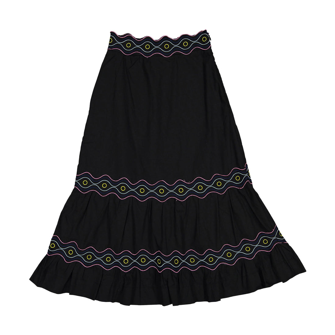 ROWE Black Neon Trim Skirt