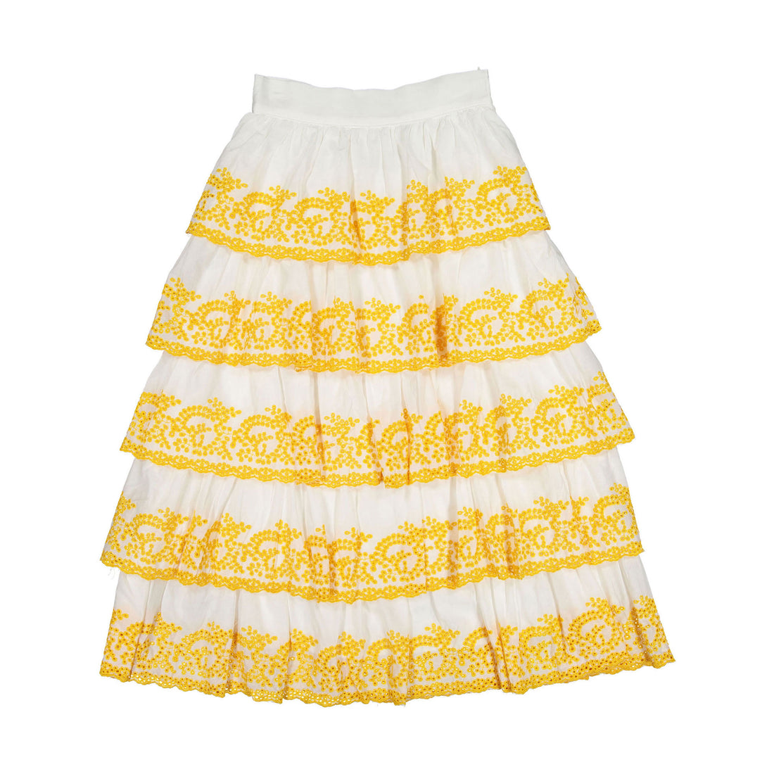 ROWE Eyelet Layered Maxi Skirt