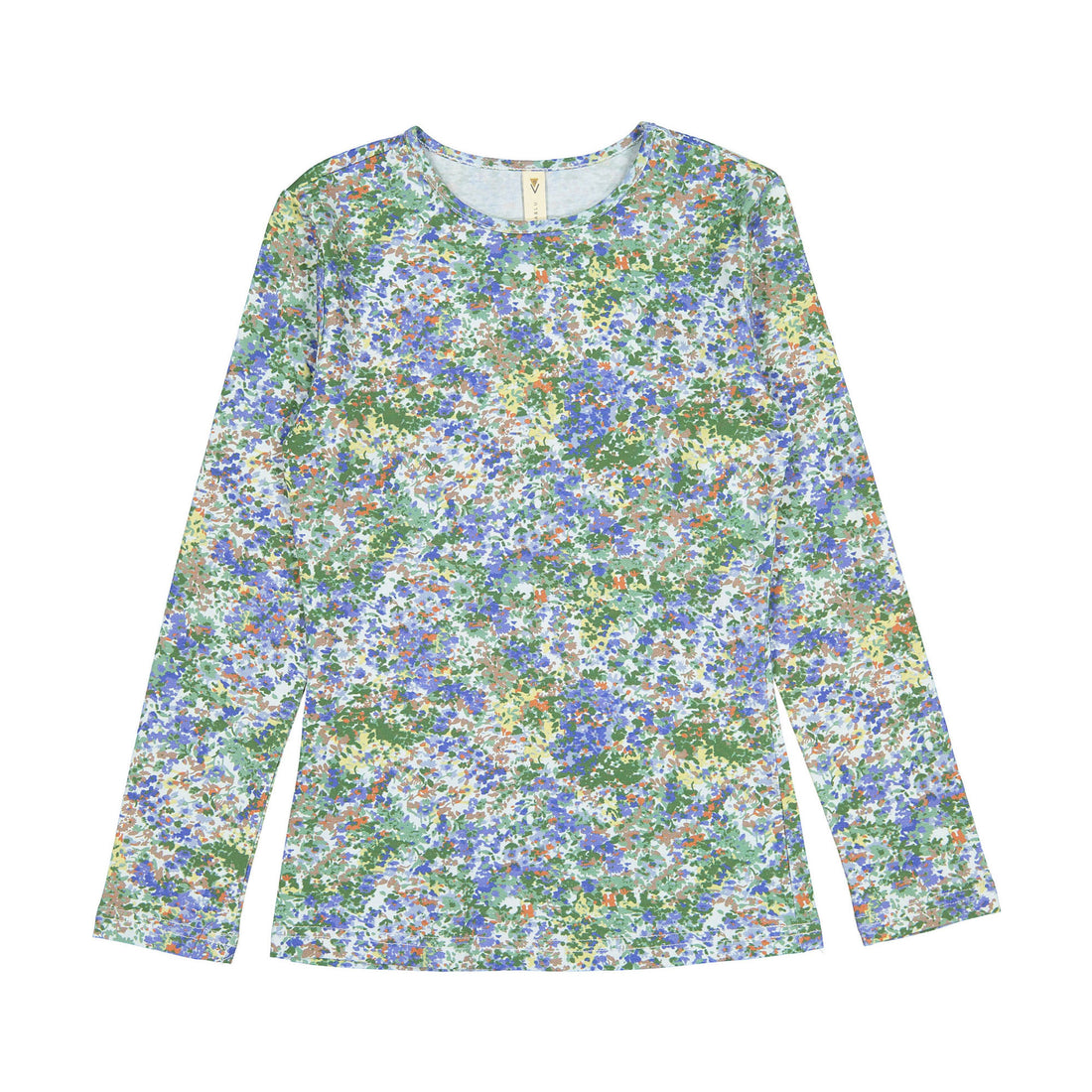Ava and Lu Blue Watercolor Floral Top