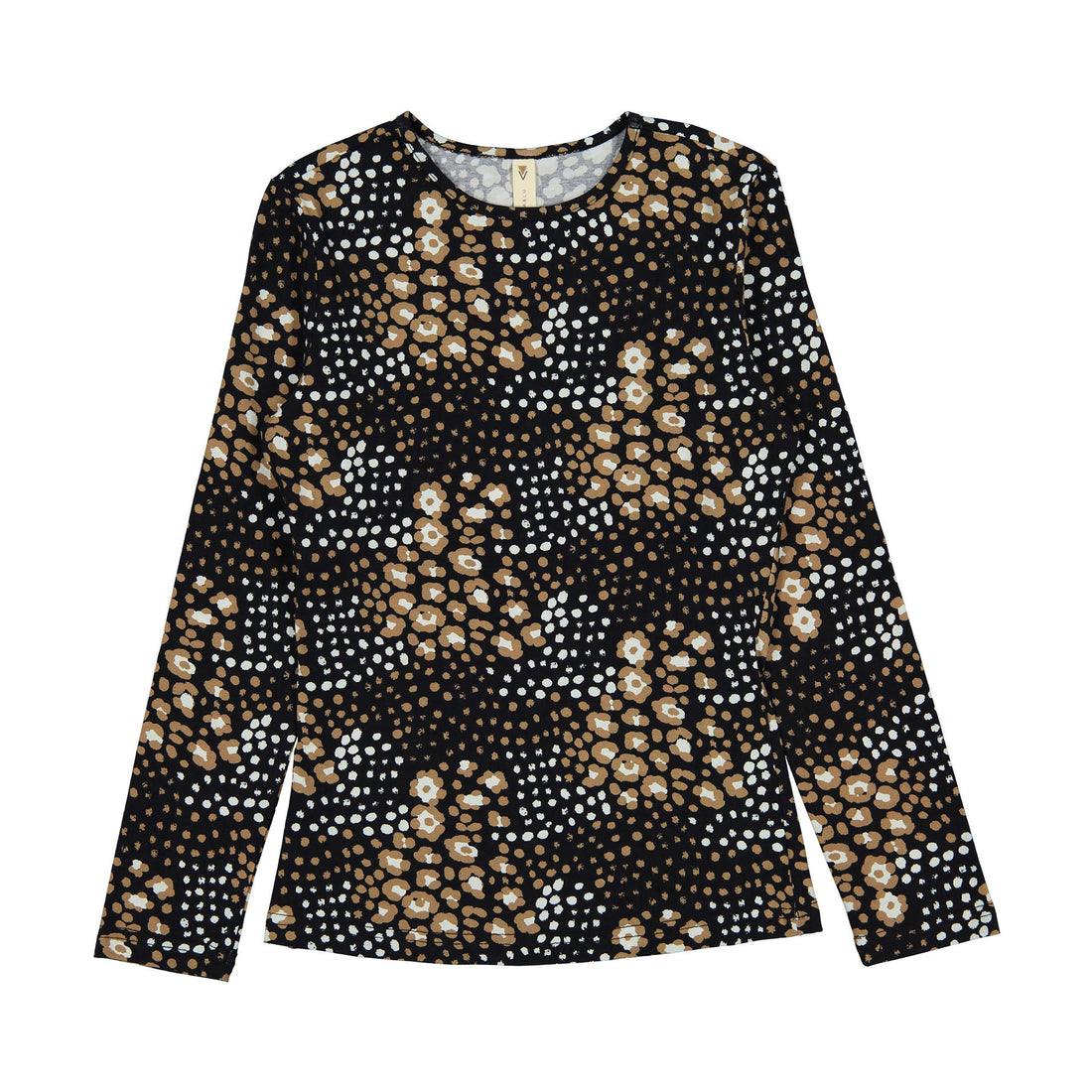 Ava and Lu Black Leopard Top