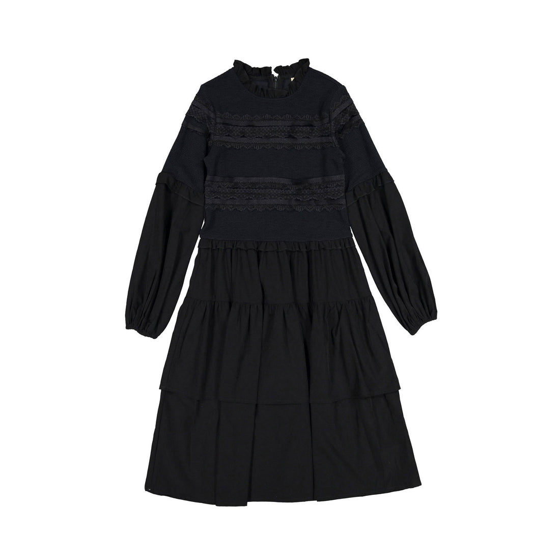 Ava and Lu Black Stretch Lace Detail Dress