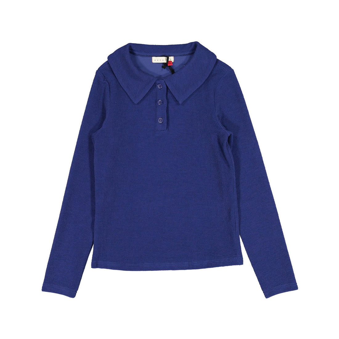 zero + us Navy Ribbed Tech Polo