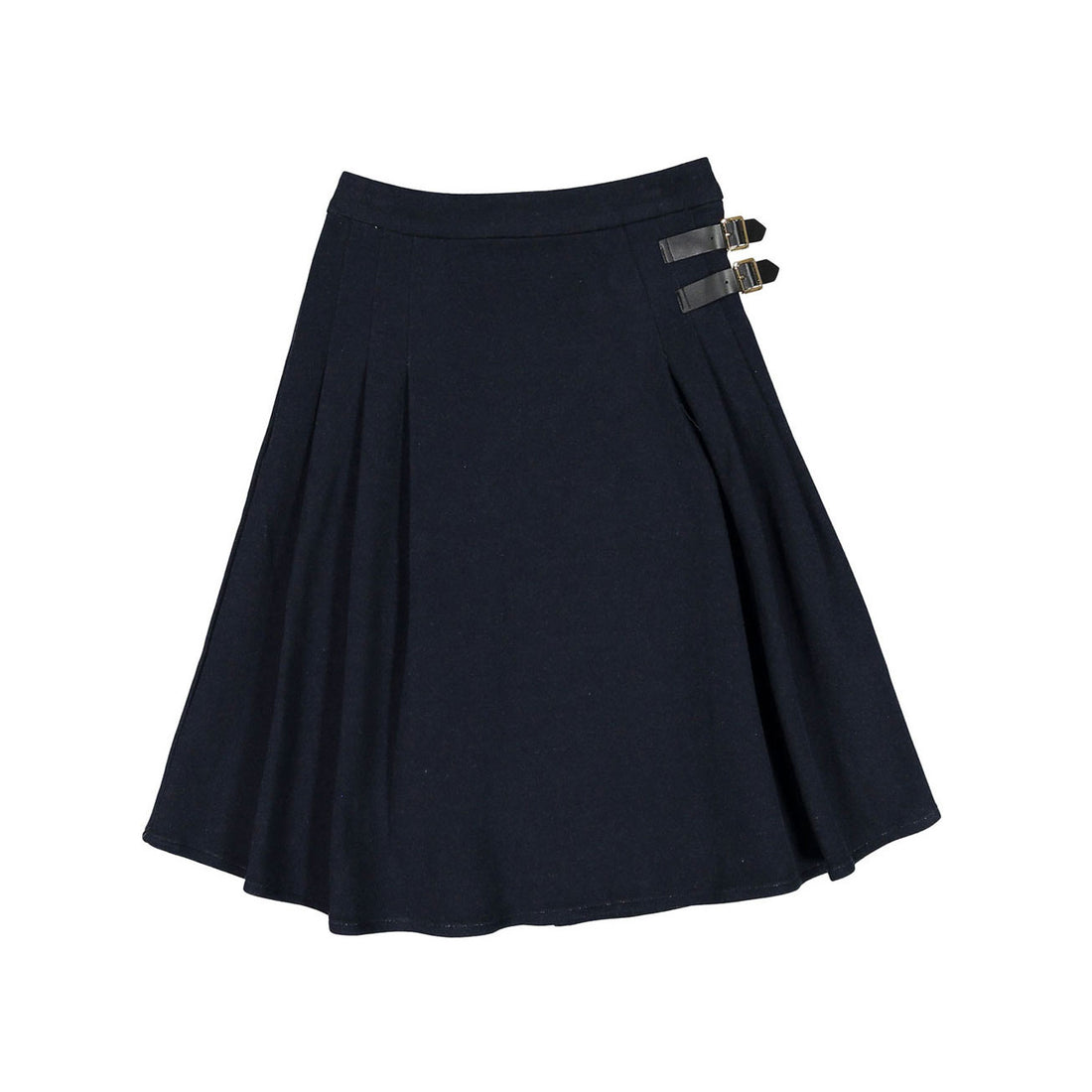 Ava Jeans Navy Stretch Kilt Skirt