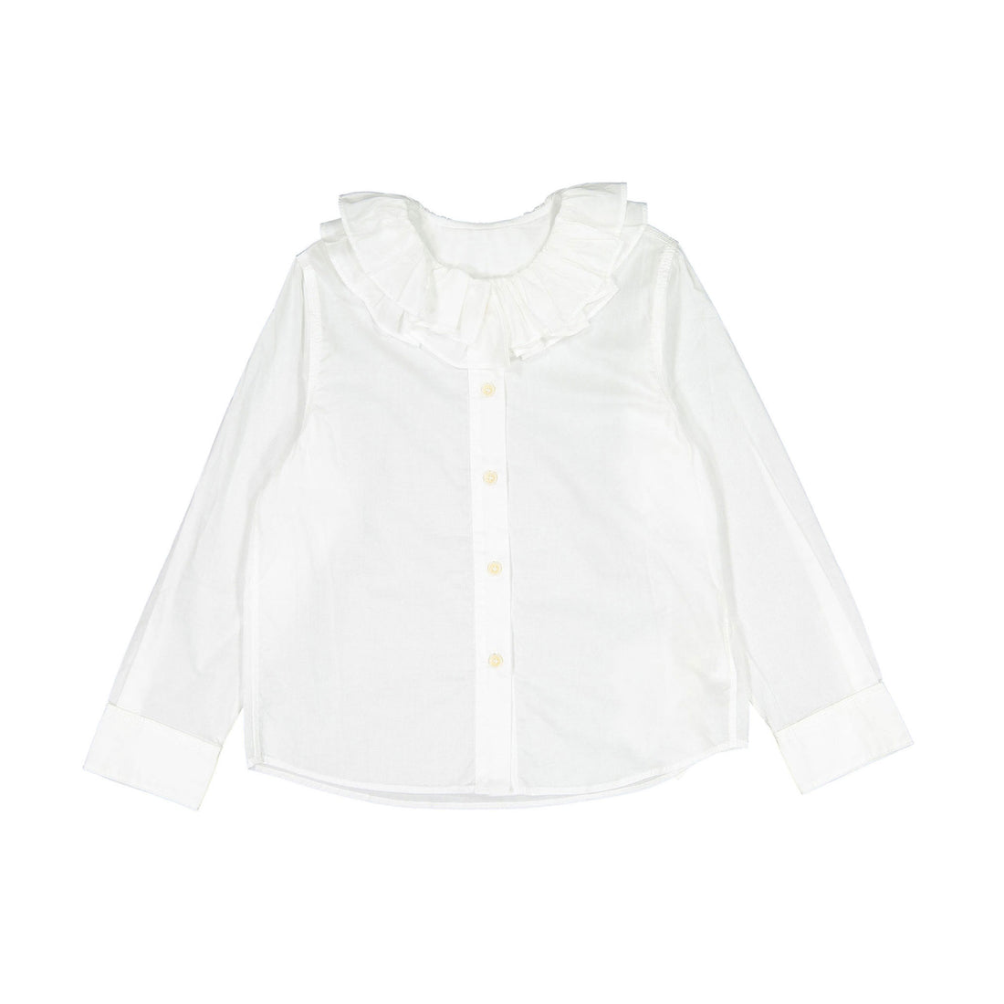 JNBY  Off White Ls Shirt With Ruffle Detail