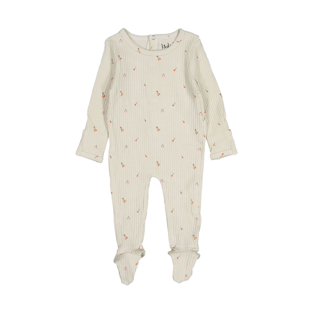 Ladida Layette Cherry Ribbed Footie