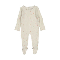 Ladida Layette Cherry Ribbed Footie