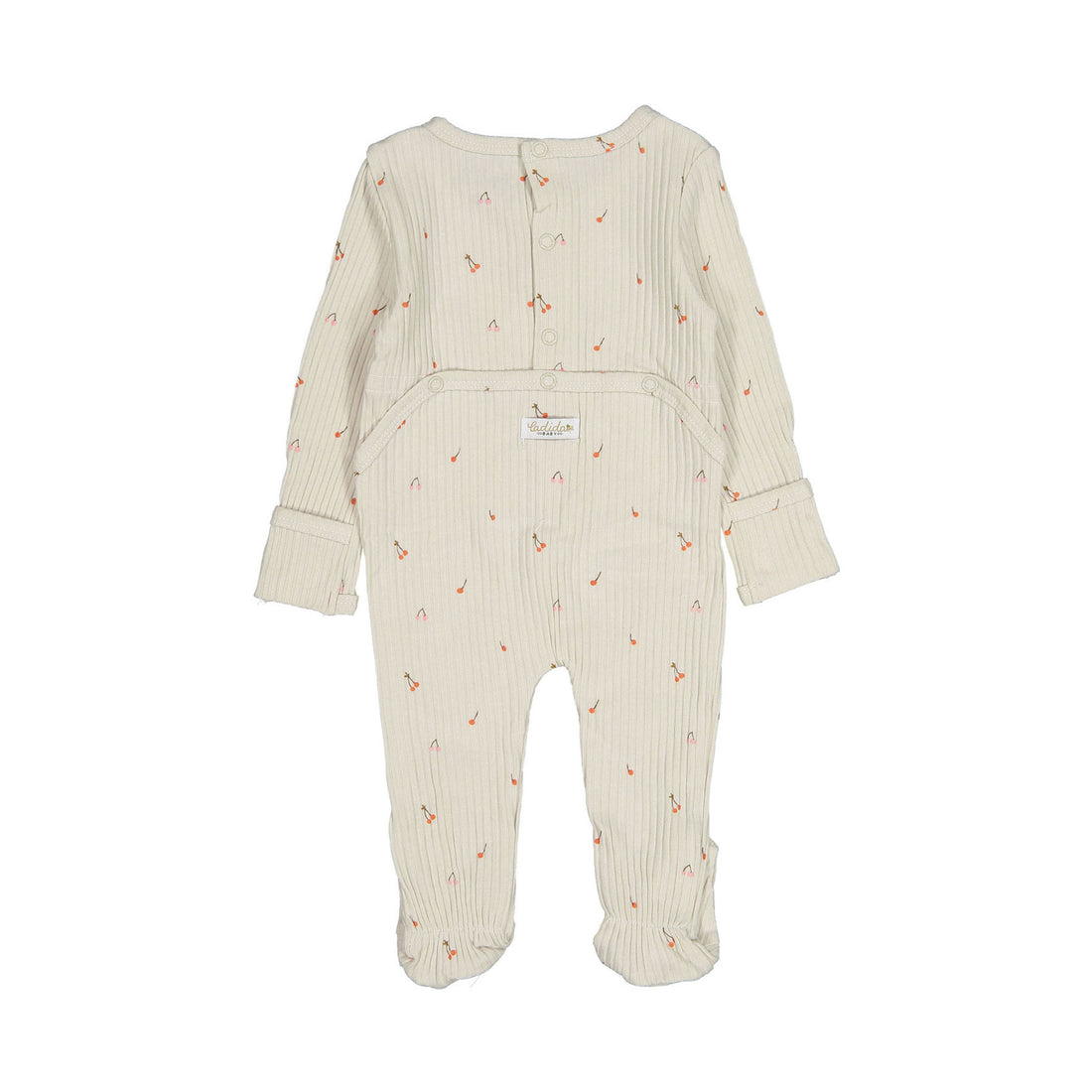 Ladida Layette Cherry Ribbed Footie