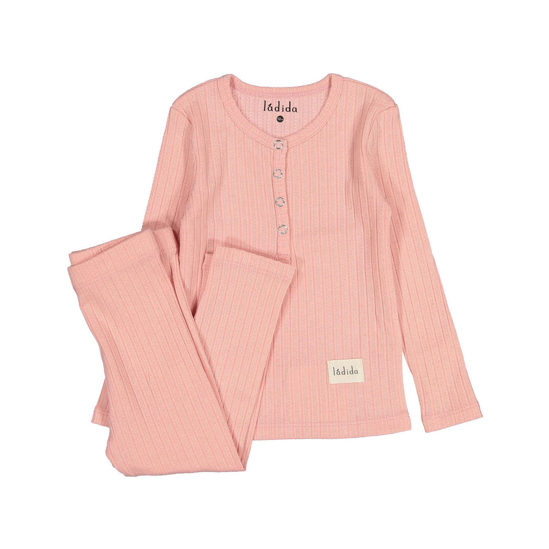 Ladida Layette Pink Pointelle Pajamas