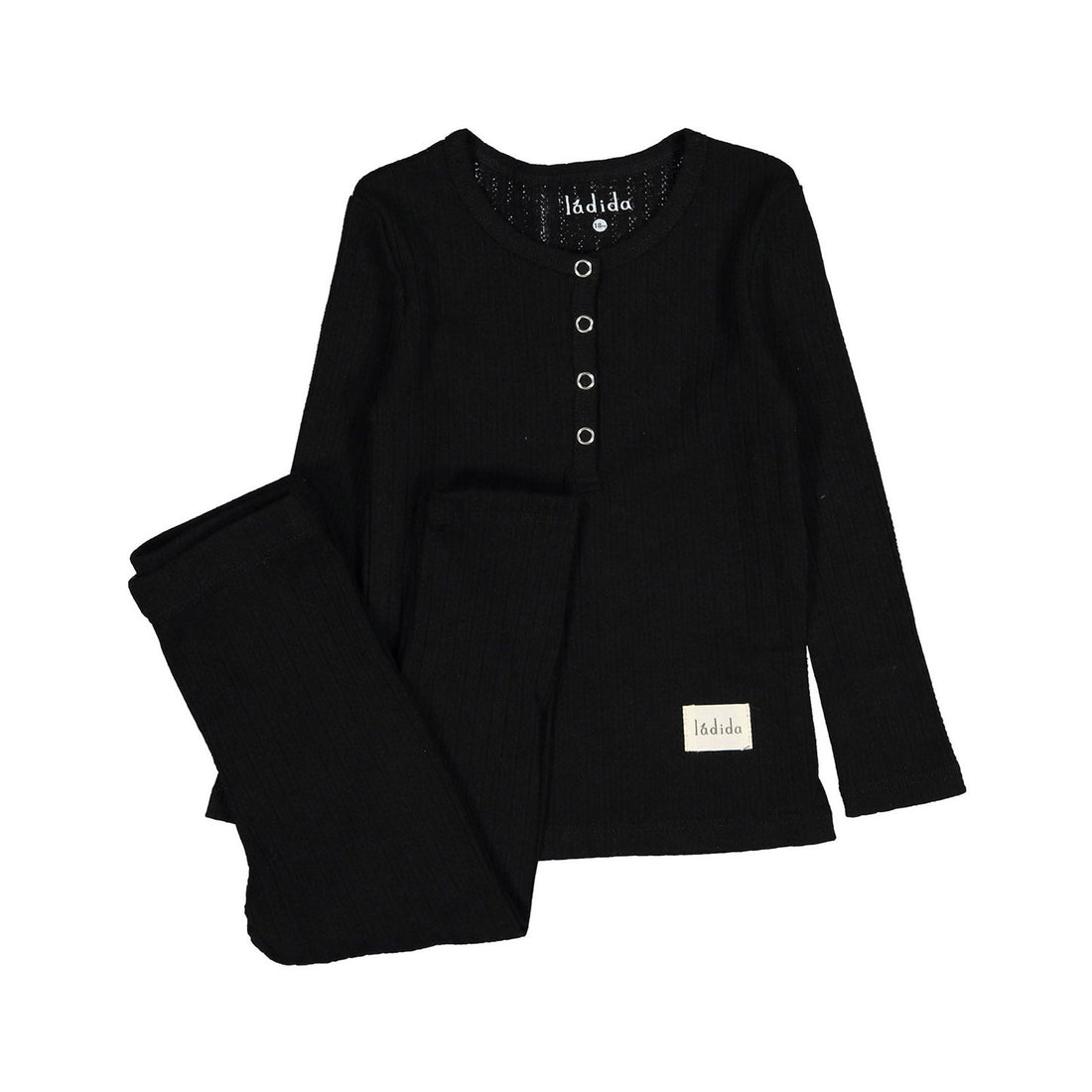 Ladida Layette Black Pointelle Pajamas