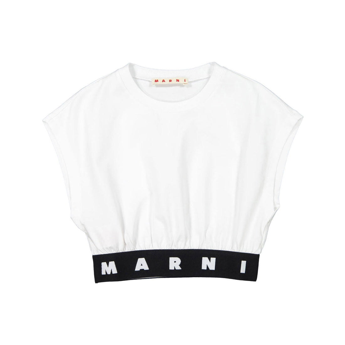 Marni White Elastic Bottom T-Shirt