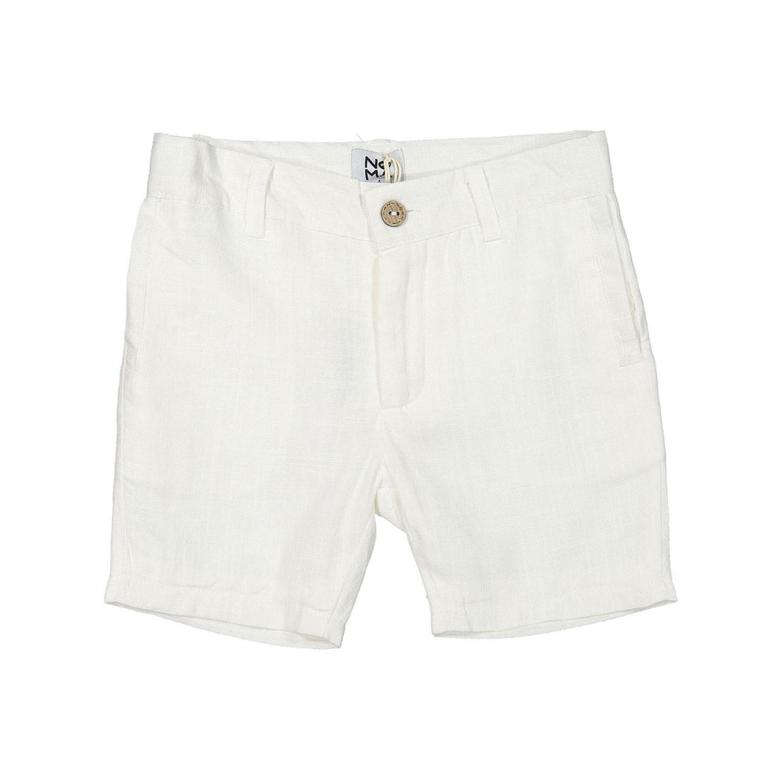 Noma White Speckled Linen Bermuda