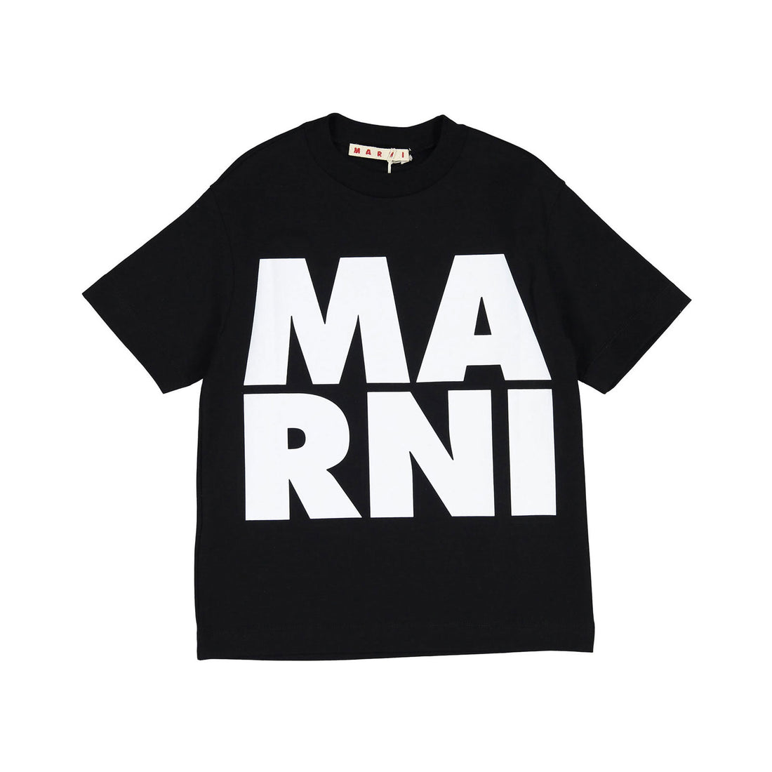 Marni Black Large Logo Short Sleeve T-Shirt
