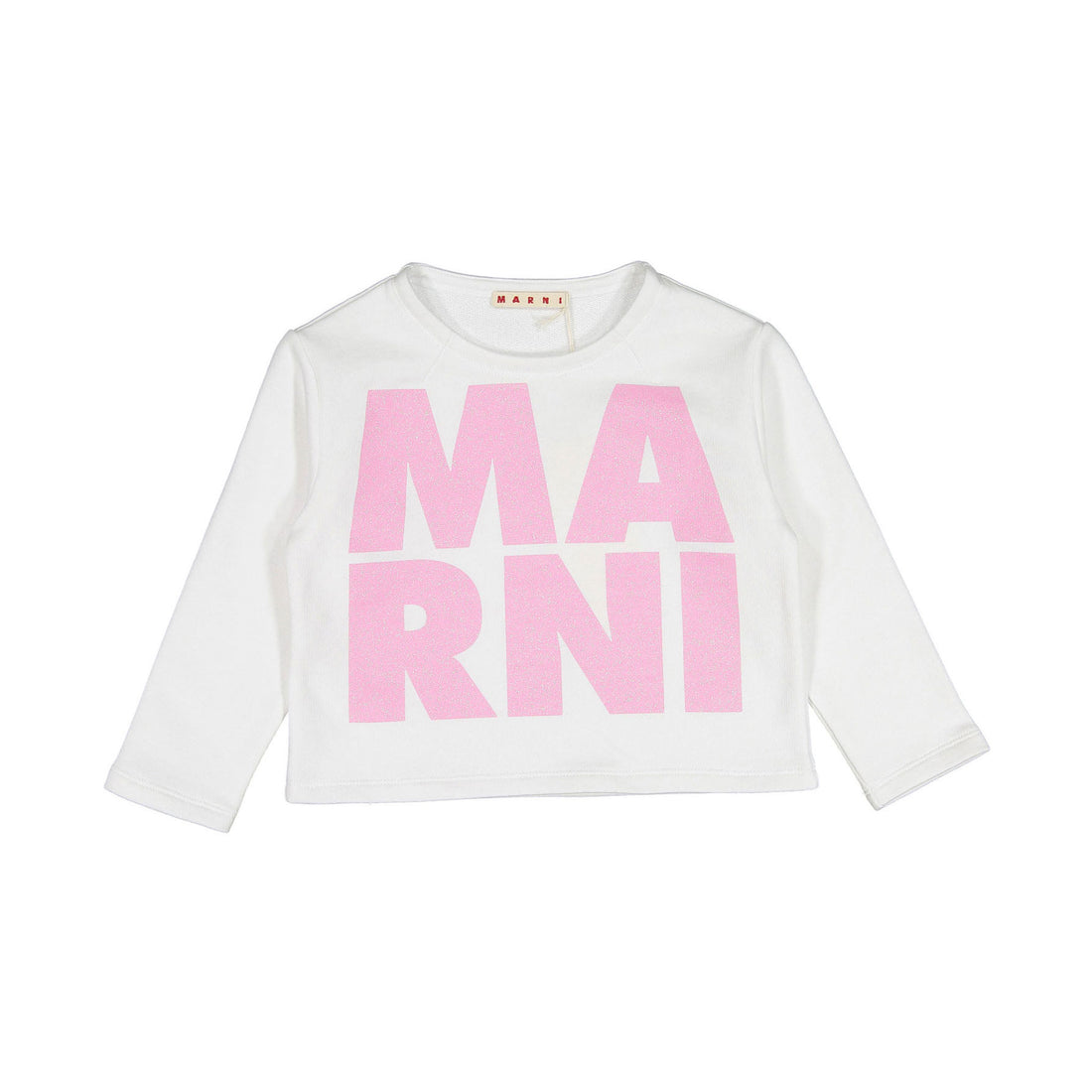 Marni White Large Logo Long Sleeve T-Shirt