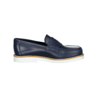 Papanatas Navy Leather Loafers