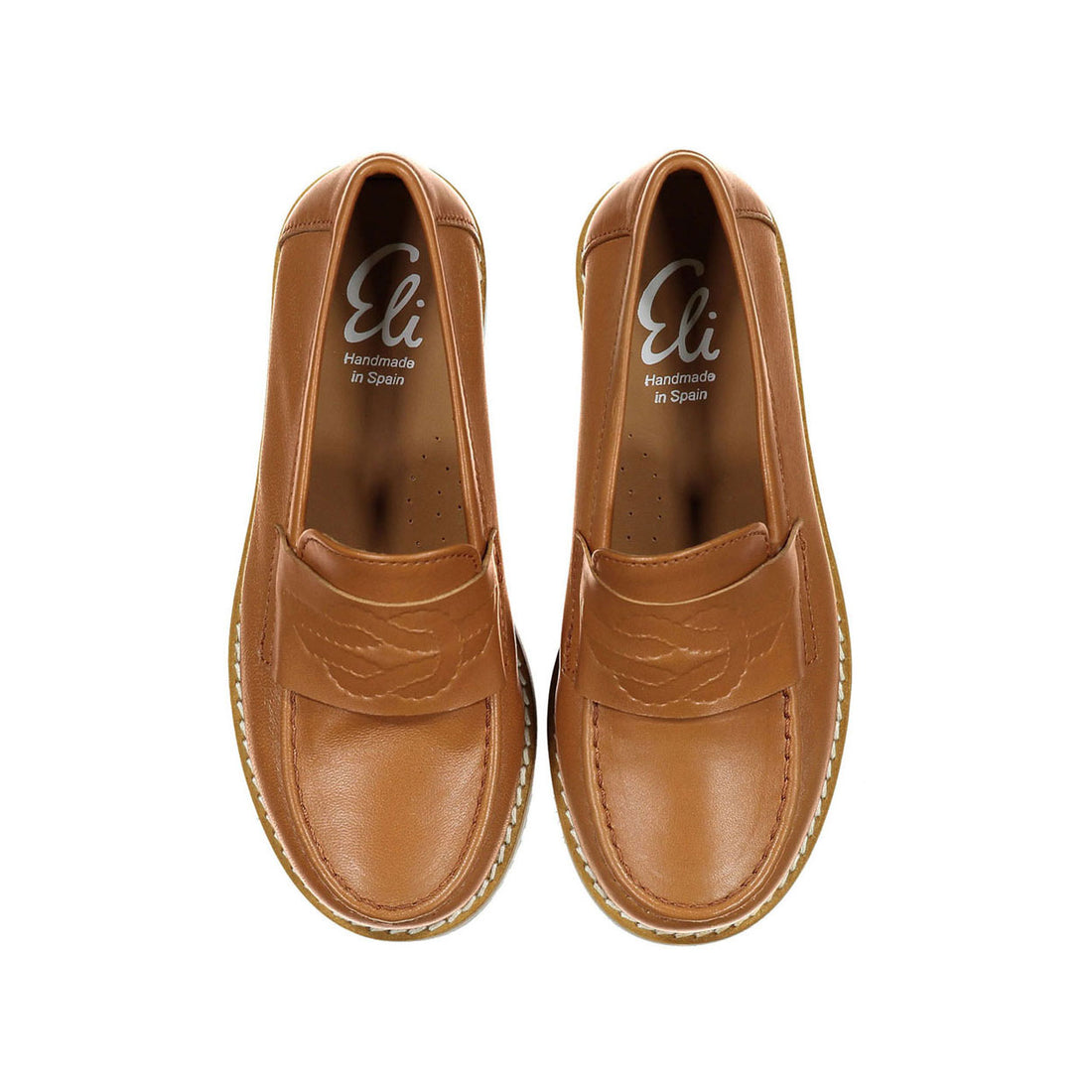 Papanatas Cognac Leather Loafers