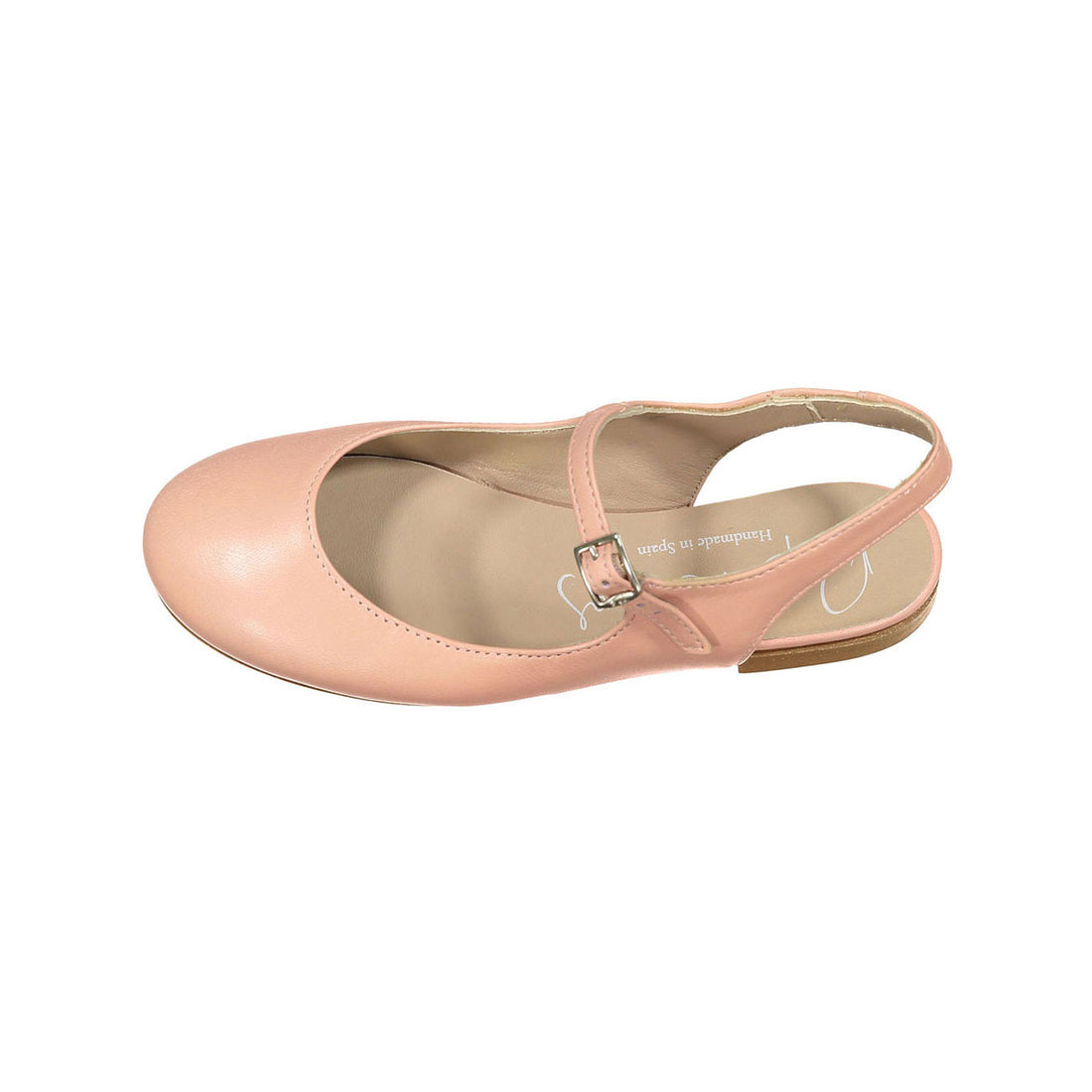 Papanatas Pale Rose Leather Slingback Mary Janes