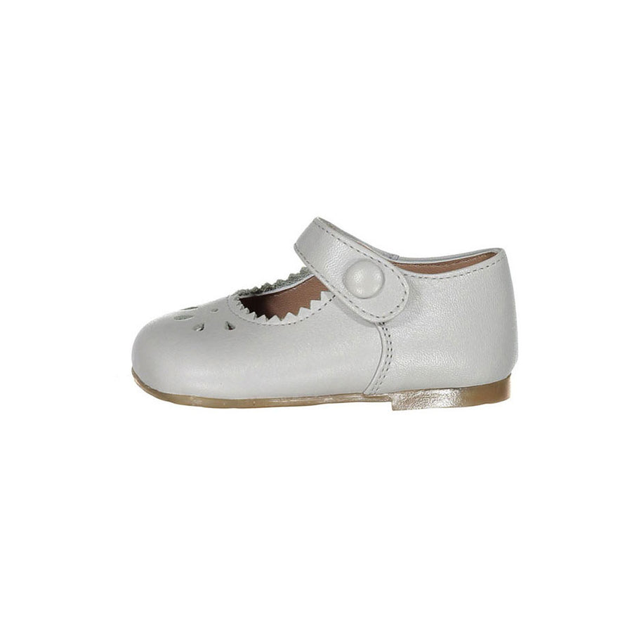 Papanatas Cement Leather Openwork Baby Mary Janes