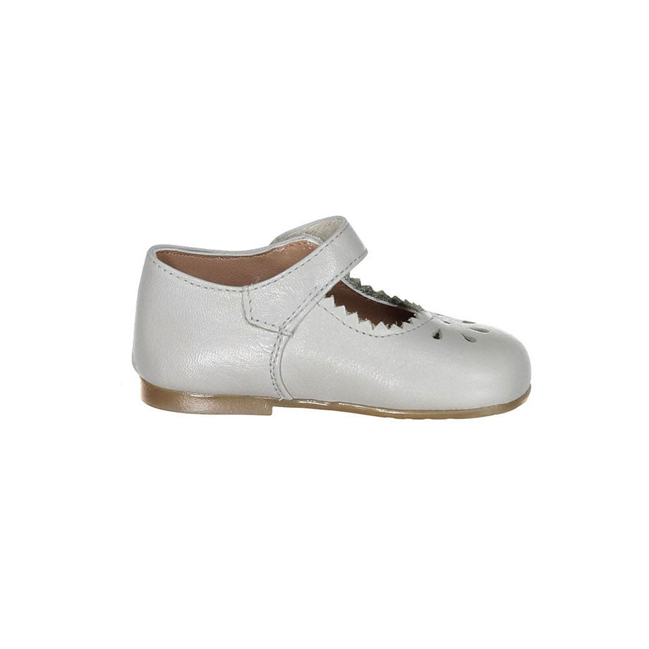 Papanatas Cement Leather Openwork Baby Mary Janes