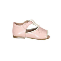 Papanatas Pale Pink Leather Designed Open Toe Shoes