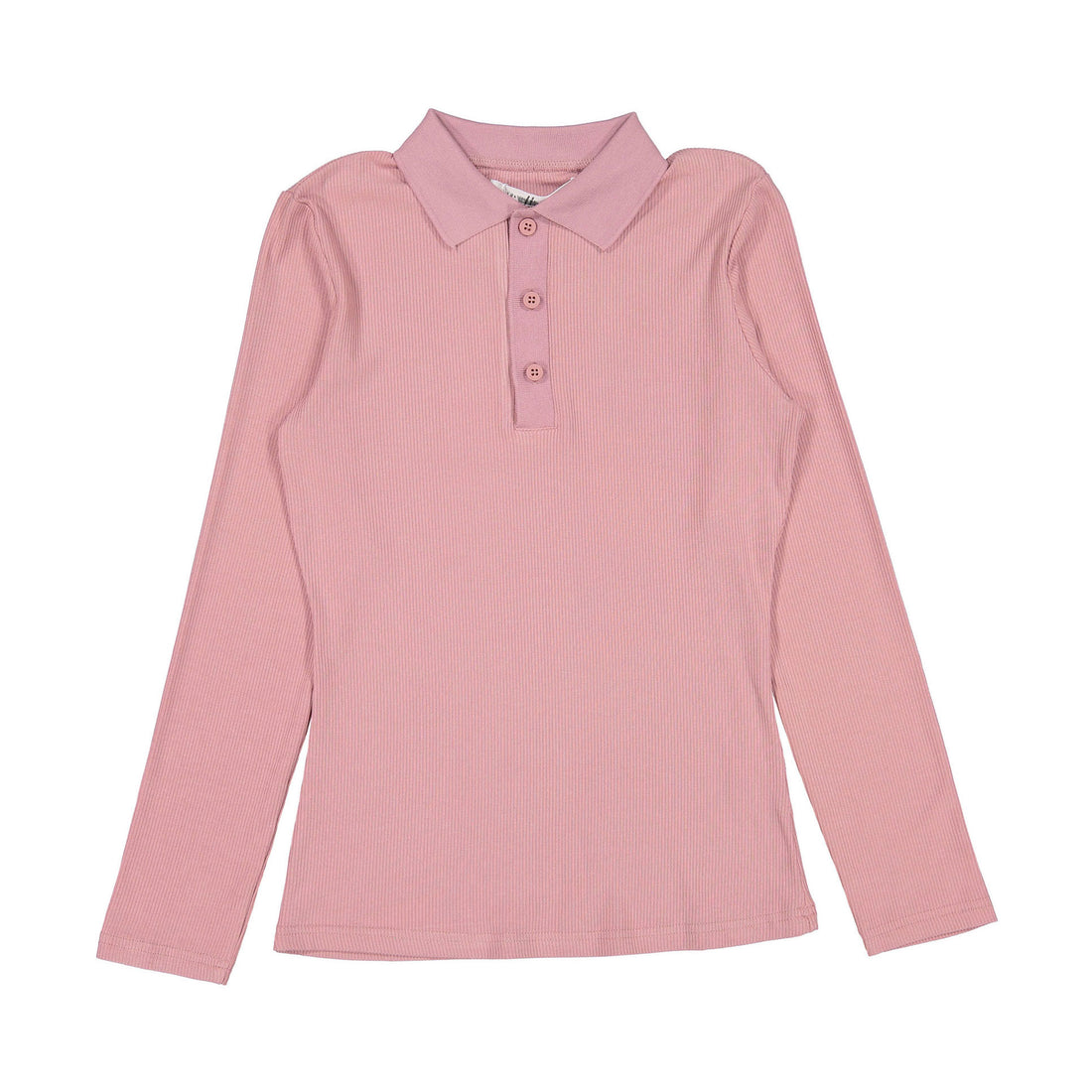 Ava Jeans Pink Thin Rib Knit Polo