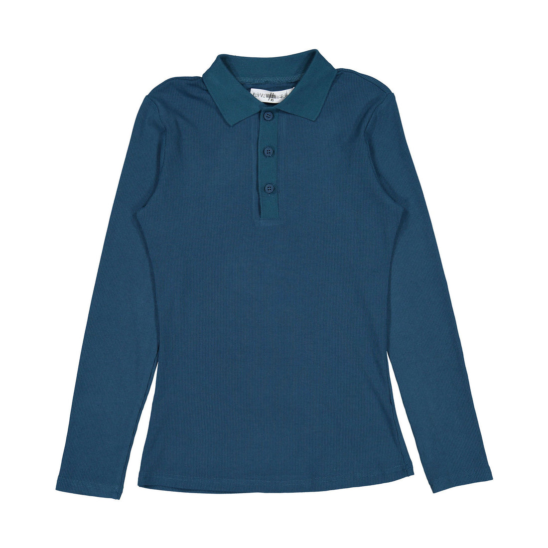 Ava Jeans Blue Thin Rib Knit Polo