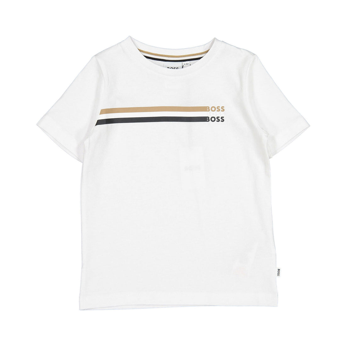 Hugo Boss White Stripe Short Sleeves Tee
