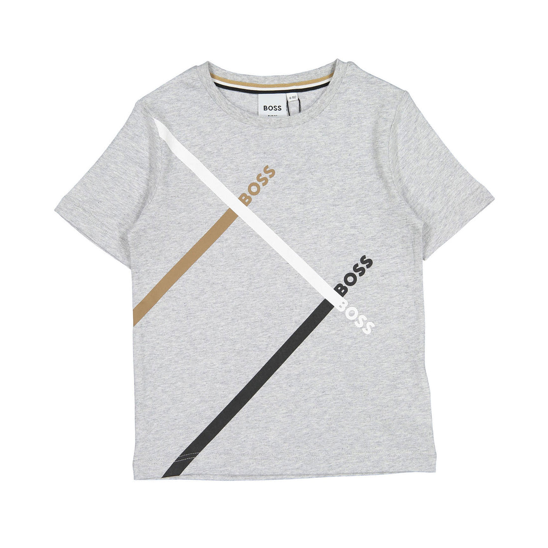 Hugo Boss Chine Grey Short Sleeves Tee-Shirt