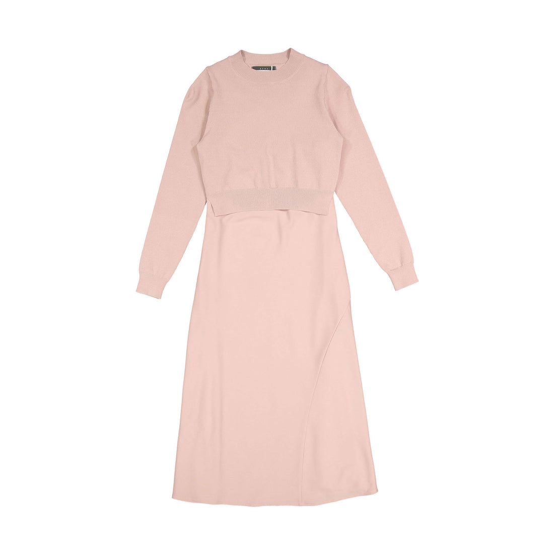 ROWE Deep Rose Slip Dress with Sweater