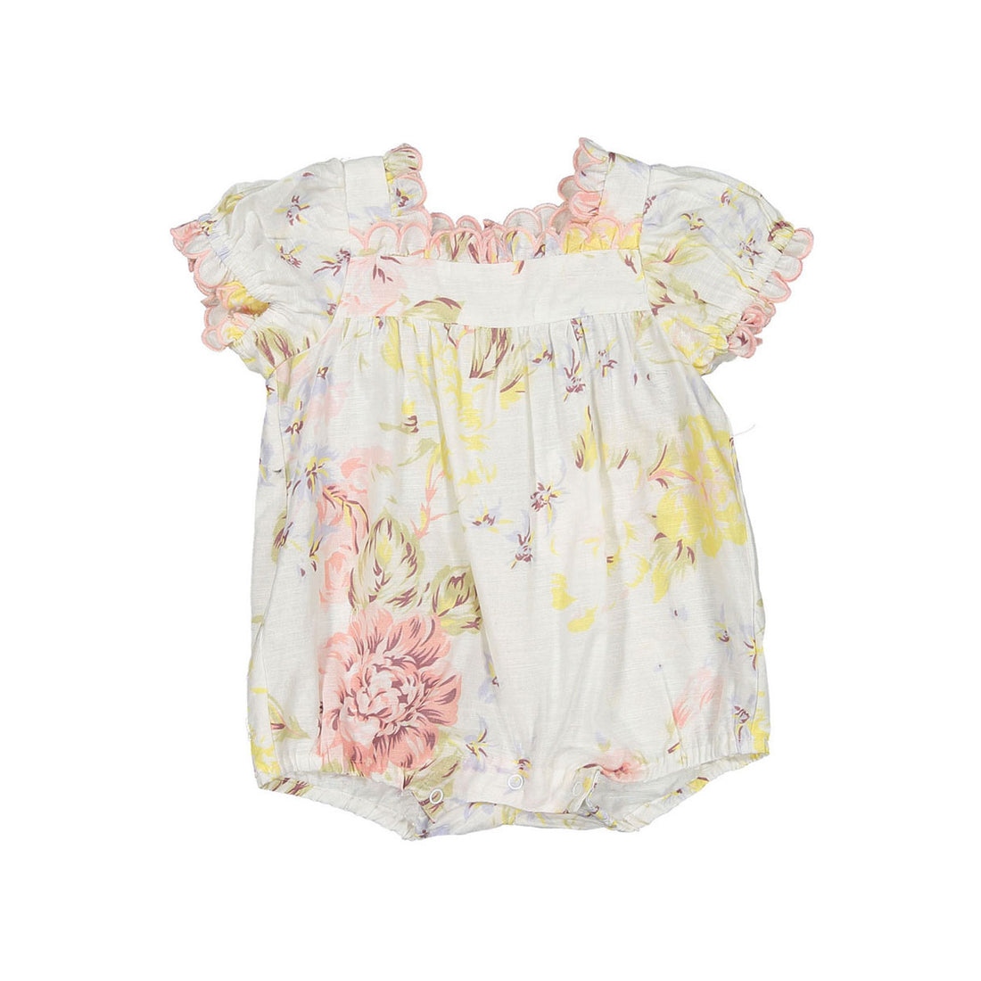 Petite Amalie White/Lemon Bebe Emily Romper