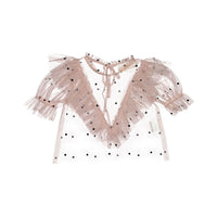 Petite Amalie Pink/Black Eve Tulle Blouse