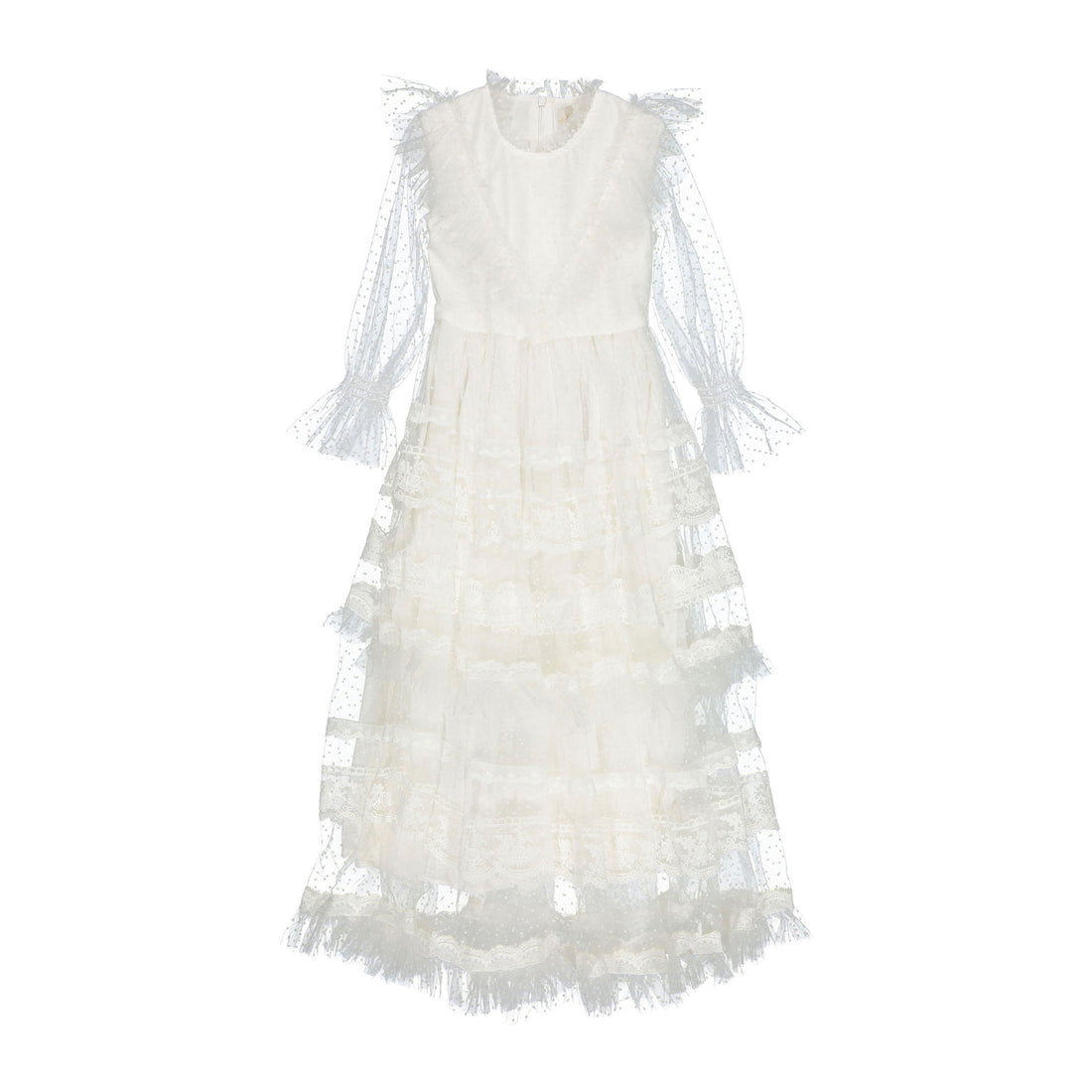 Petite Amalie White Eve Tulle Dress