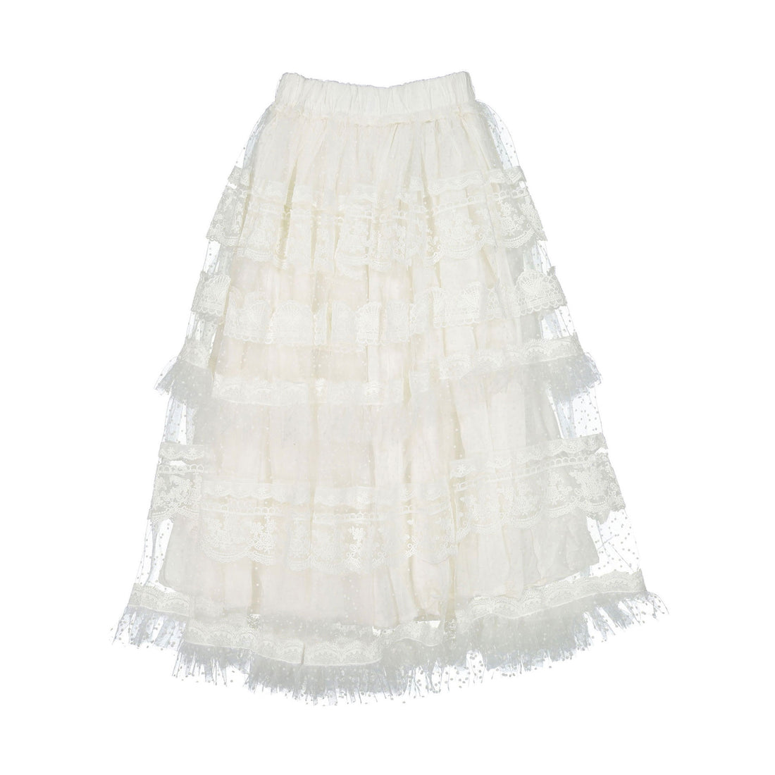 Petite Amalie White Eva Tulle Skirt