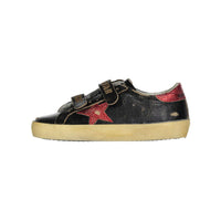 Golden Goose Black Tobacco/Red Old School Vintage Sneakers