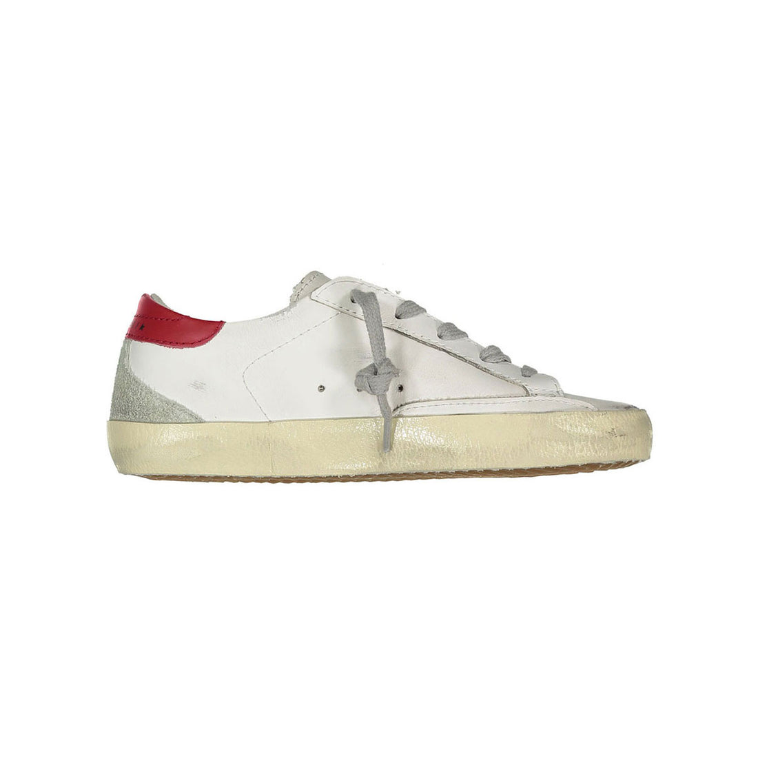 Golden Goose White/Red Superstar Sneakers